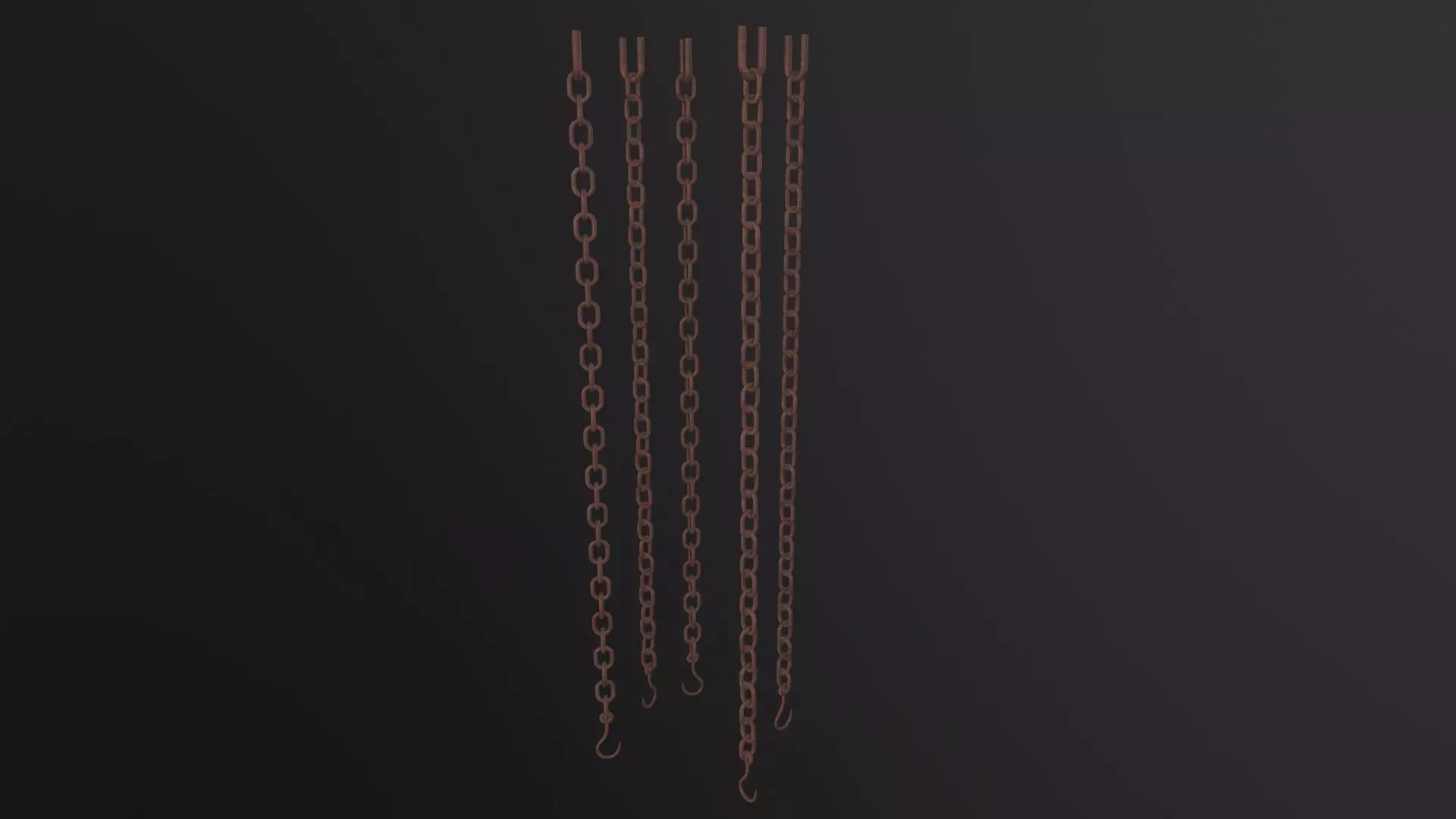 Old Chain with Hook 3D Model Low-poly 3D model_0