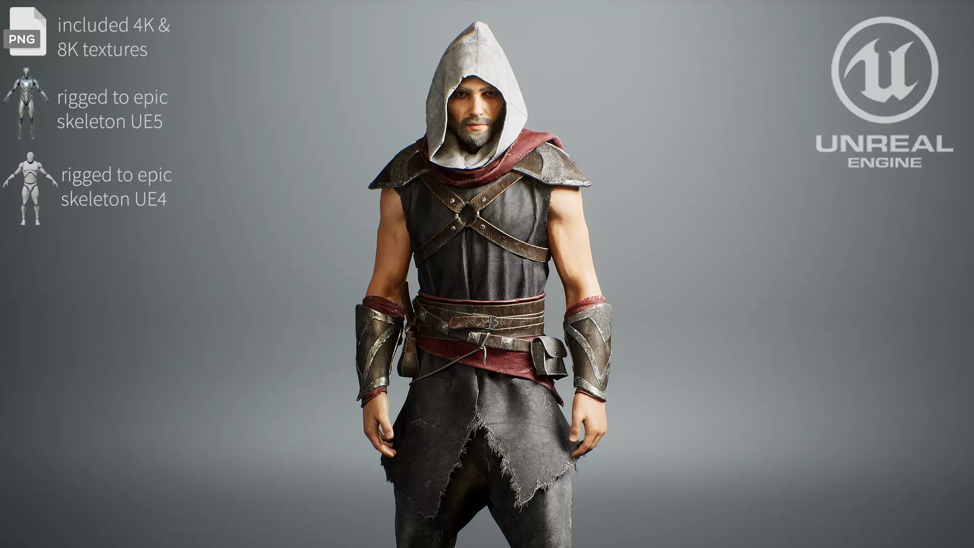 Assassin Omar Low-poly 3D model_0