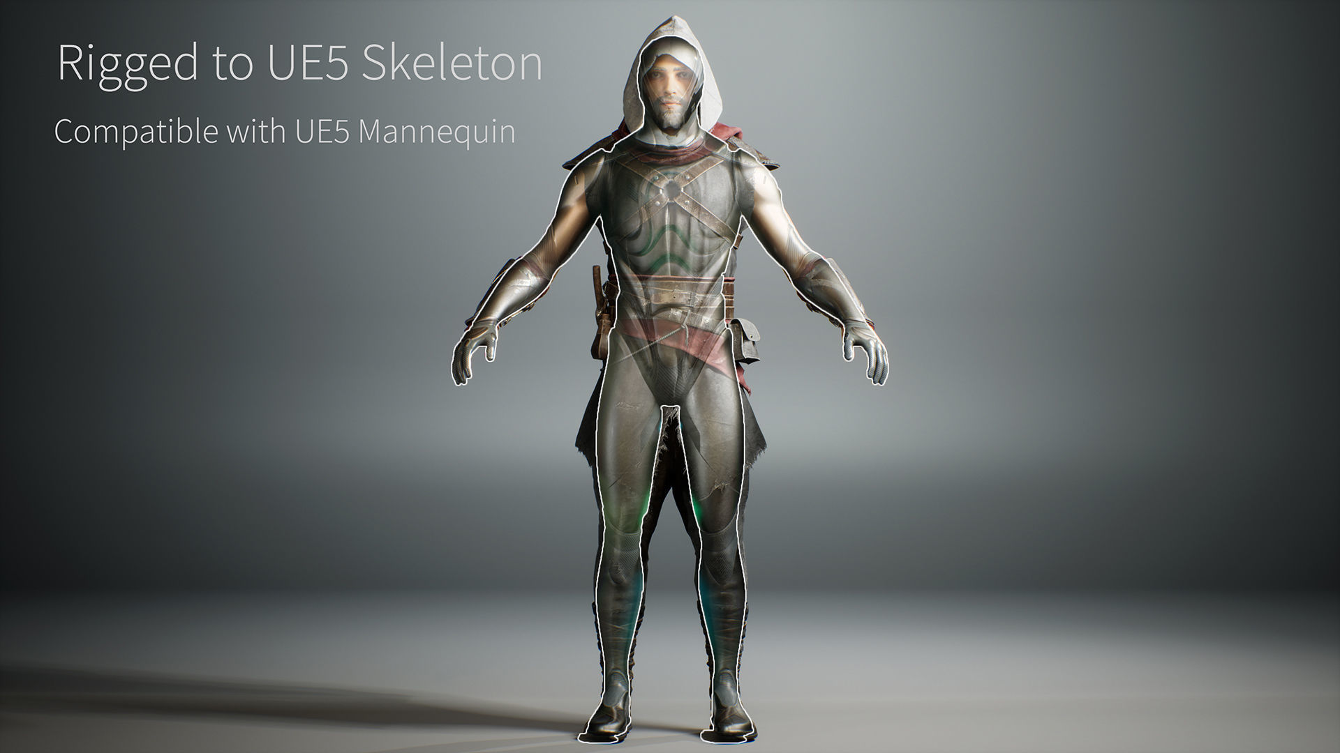 Assassin Omar Low-poly 3D model_9