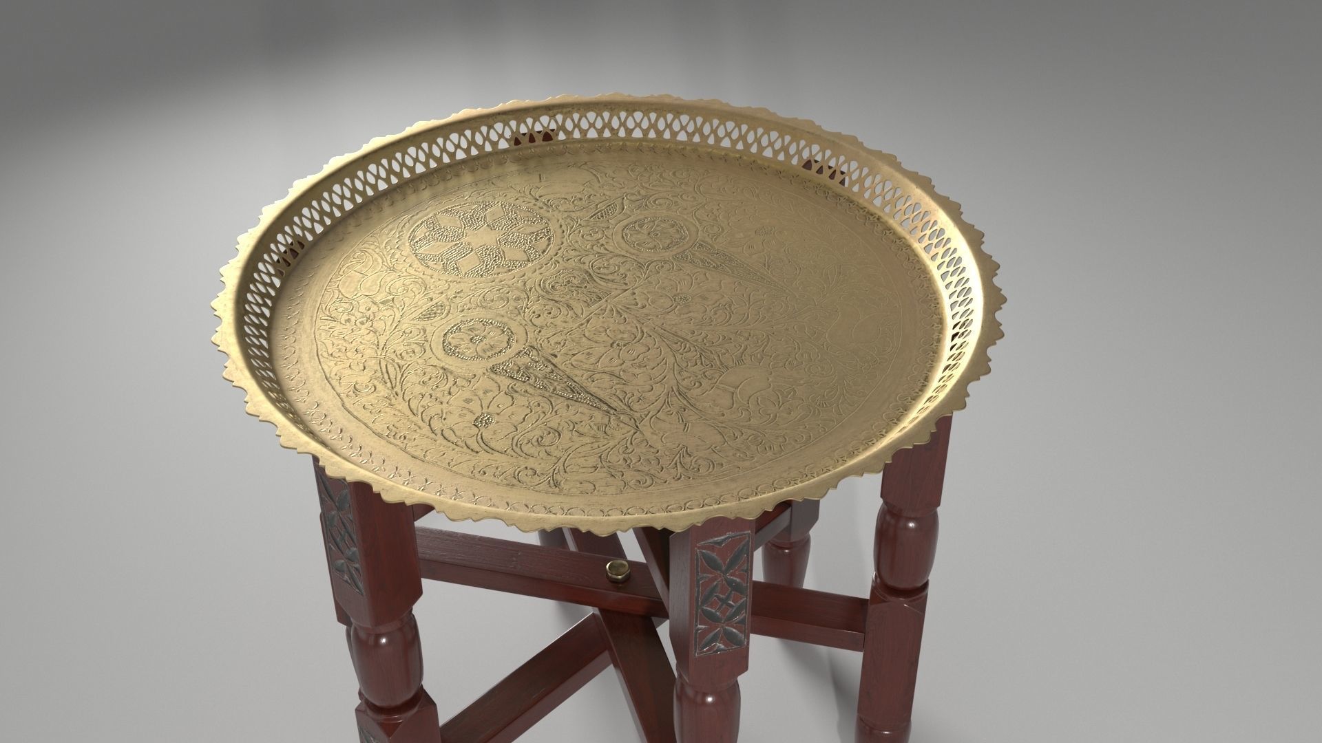 Moroccan Coffee Table 3D model_3