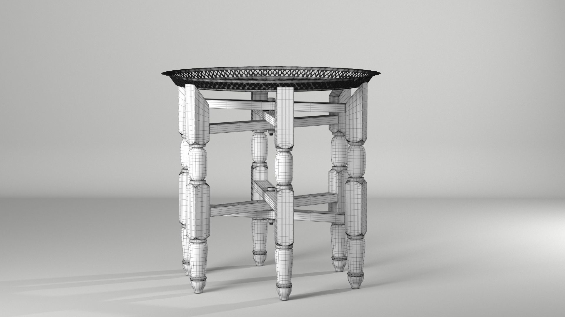 Moroccan Coffee Table 3D model_5
