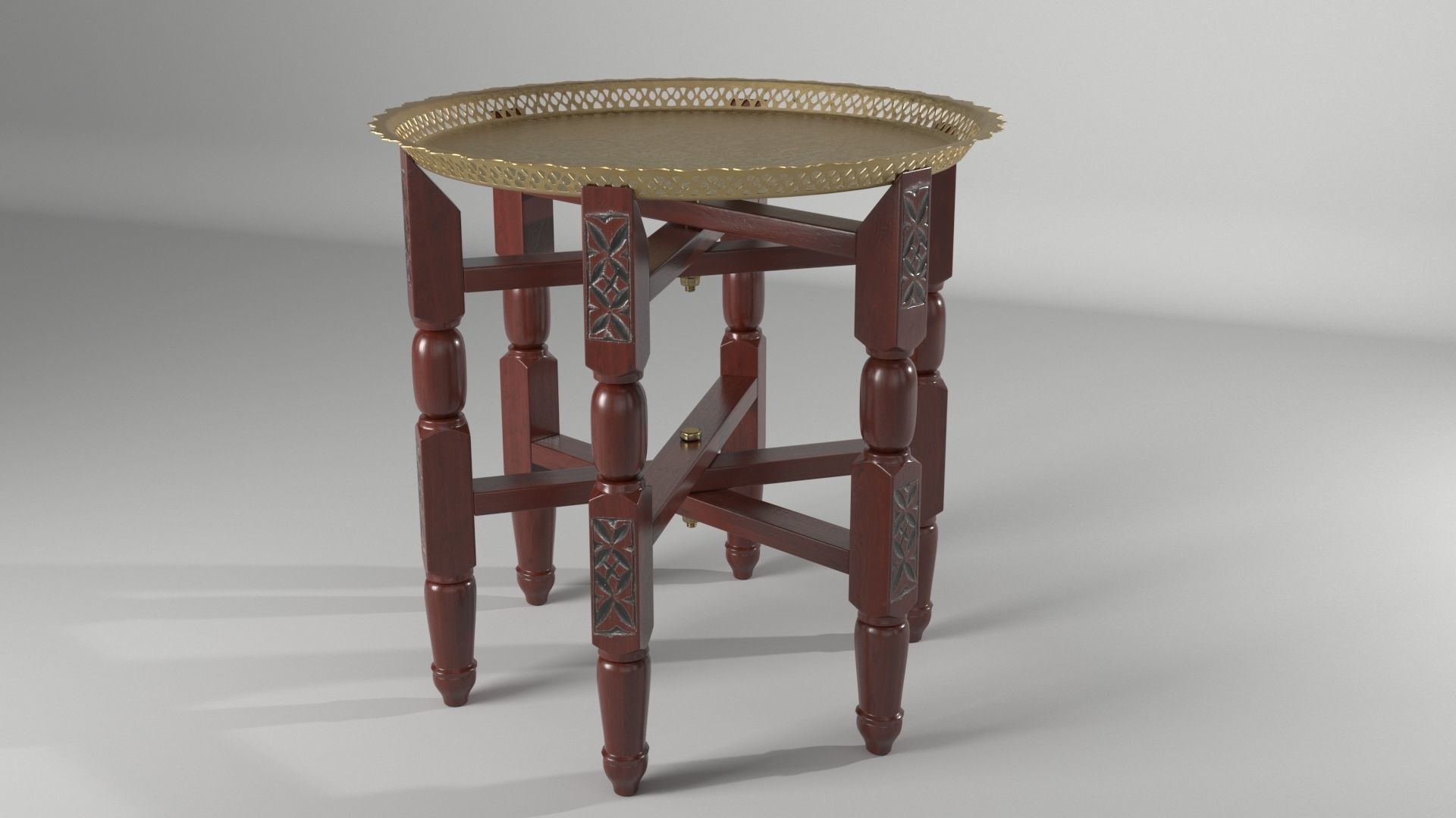 Moroccan Coffee Table 3D model_2