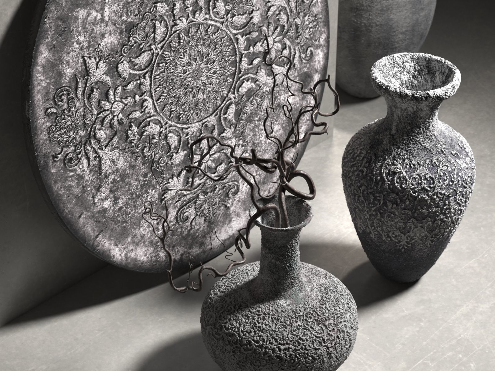 Atmosphere Impression Vases 3D model_2