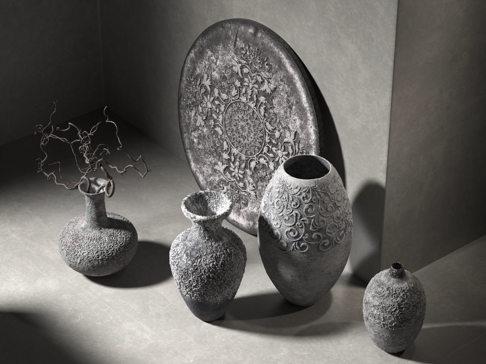 Atmosphere Impression Vases 3D model_1