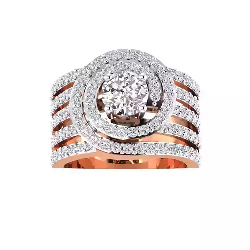 Women Coctail Ring STL OBJ FBX Renders Details