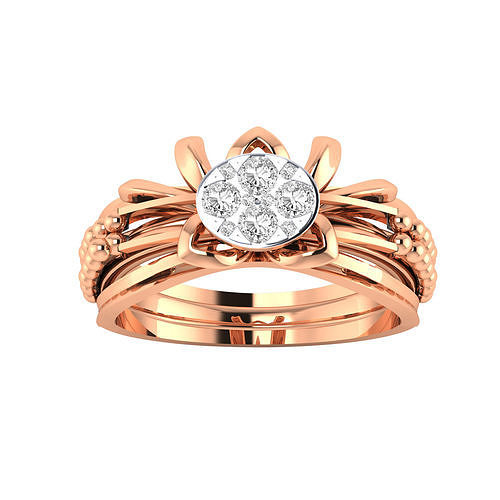  Women Heavy Ring STL OBJ FBX Renders Details 3D print model
