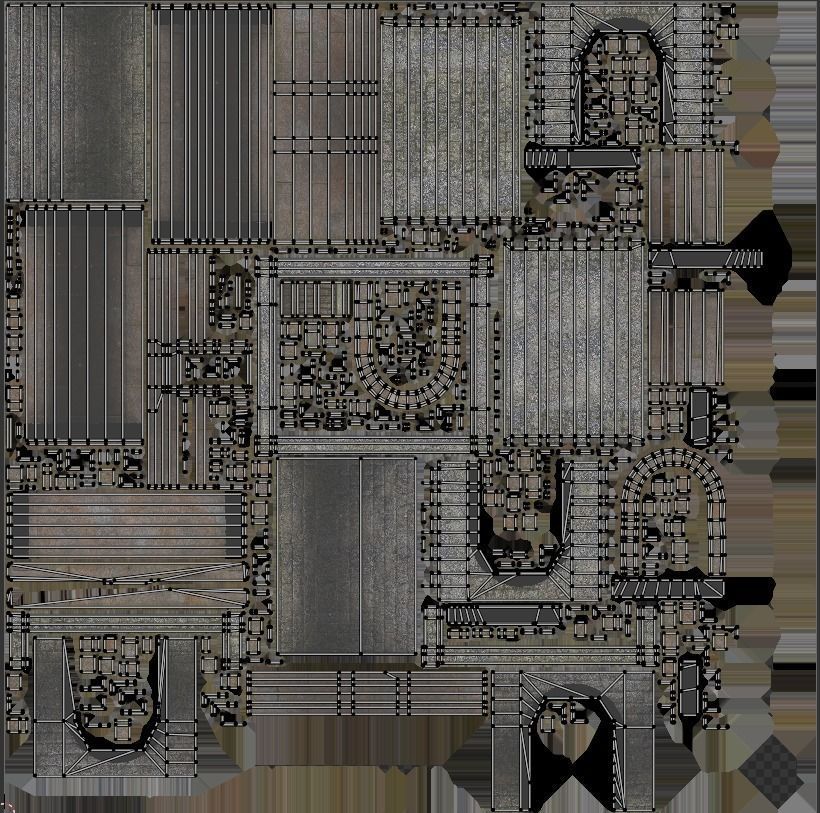 Medieval watchtower Low-poly 3D model_13