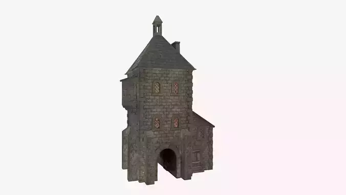 Medieval watchtower Low-poly 3D model