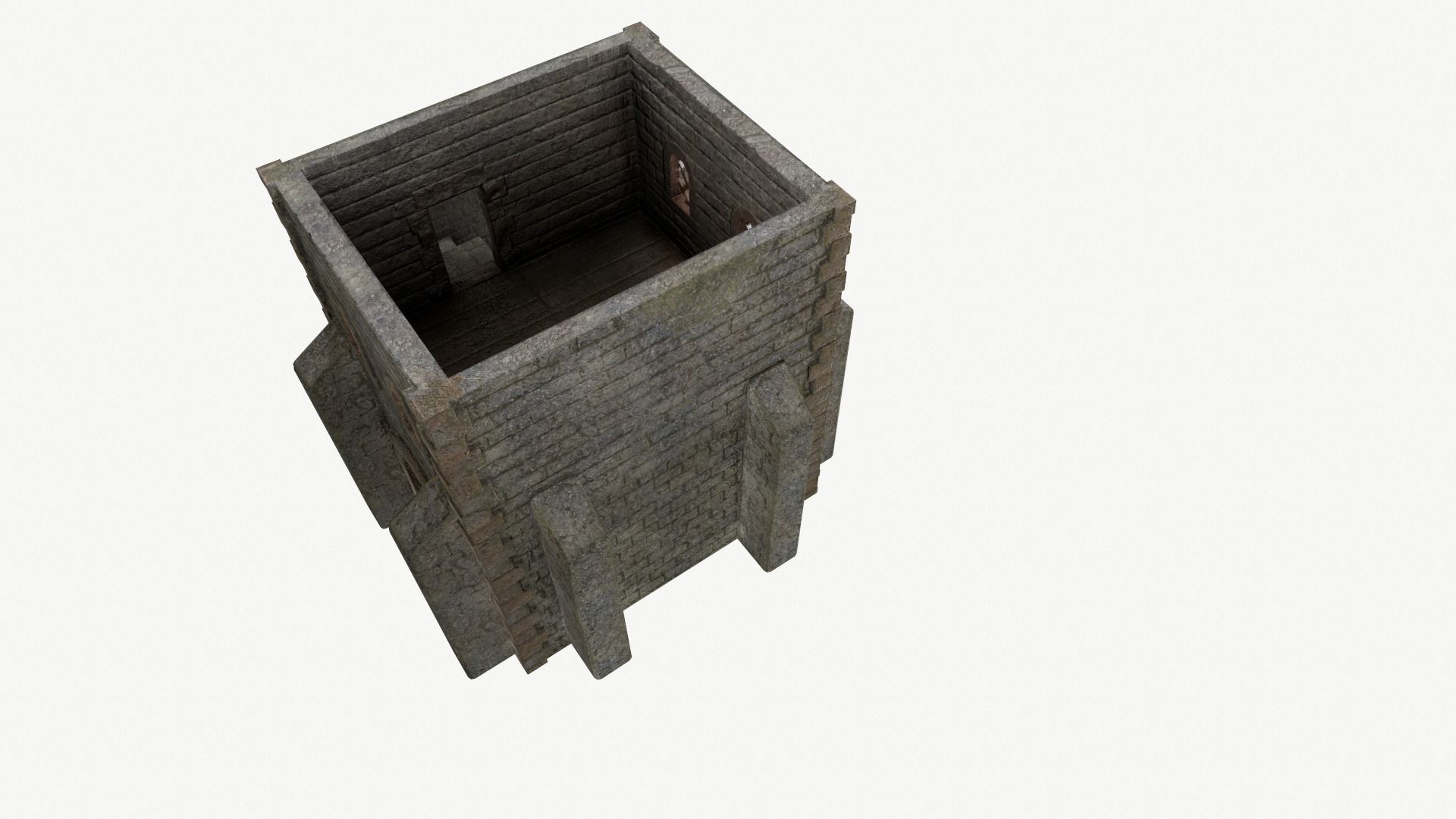Medieval watchtower Low-poly 3D model_11