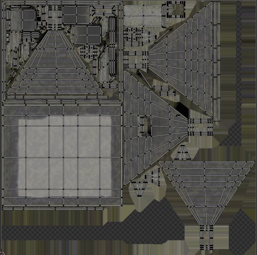 Medieval watchtower Low-poly 3D model_15