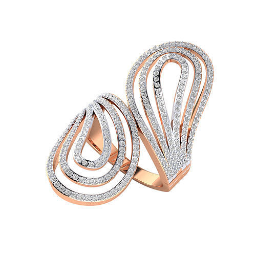  Women Heavy Ring STL OBJ FBX Renders Details 3D print model