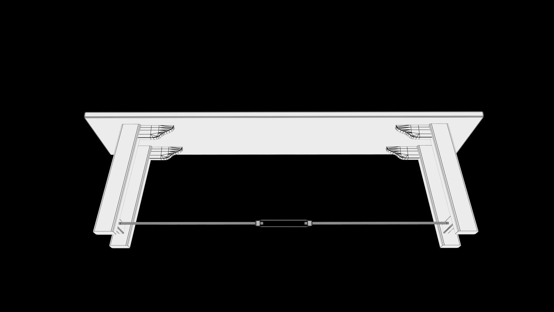 table Low-poly 3D model_9