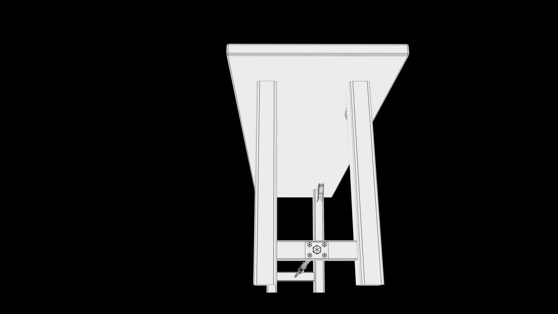 table Low-poly 3D model_10