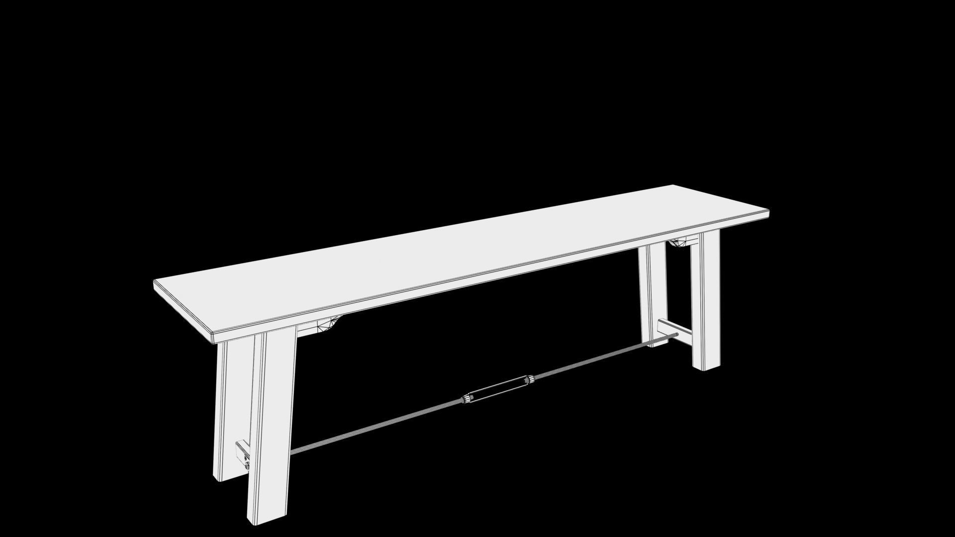 table Low-poly 3D model_8