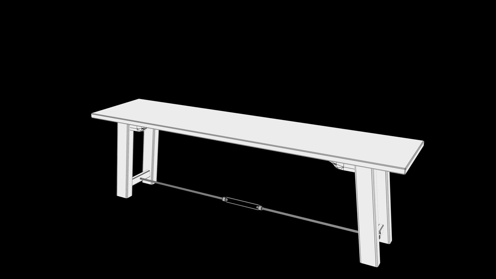 table Low-poly 3D model_7
