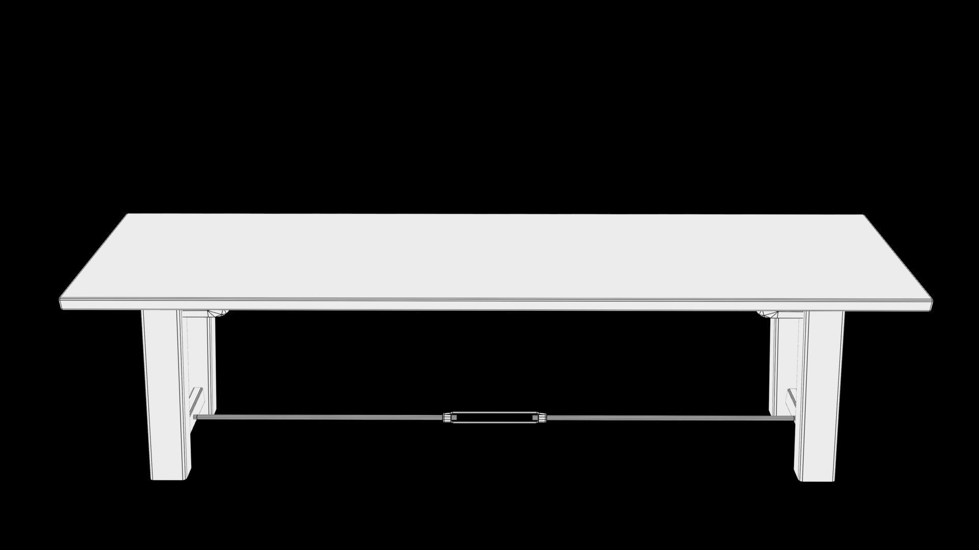 table Low-poly 3D model_6