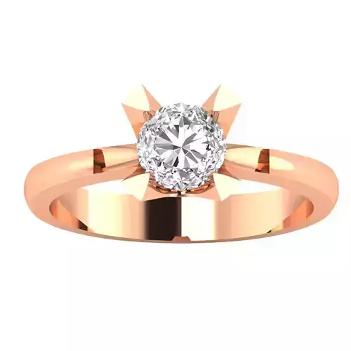 Women Solitaire Engagement Ring STL OBJ FBX Renders Details