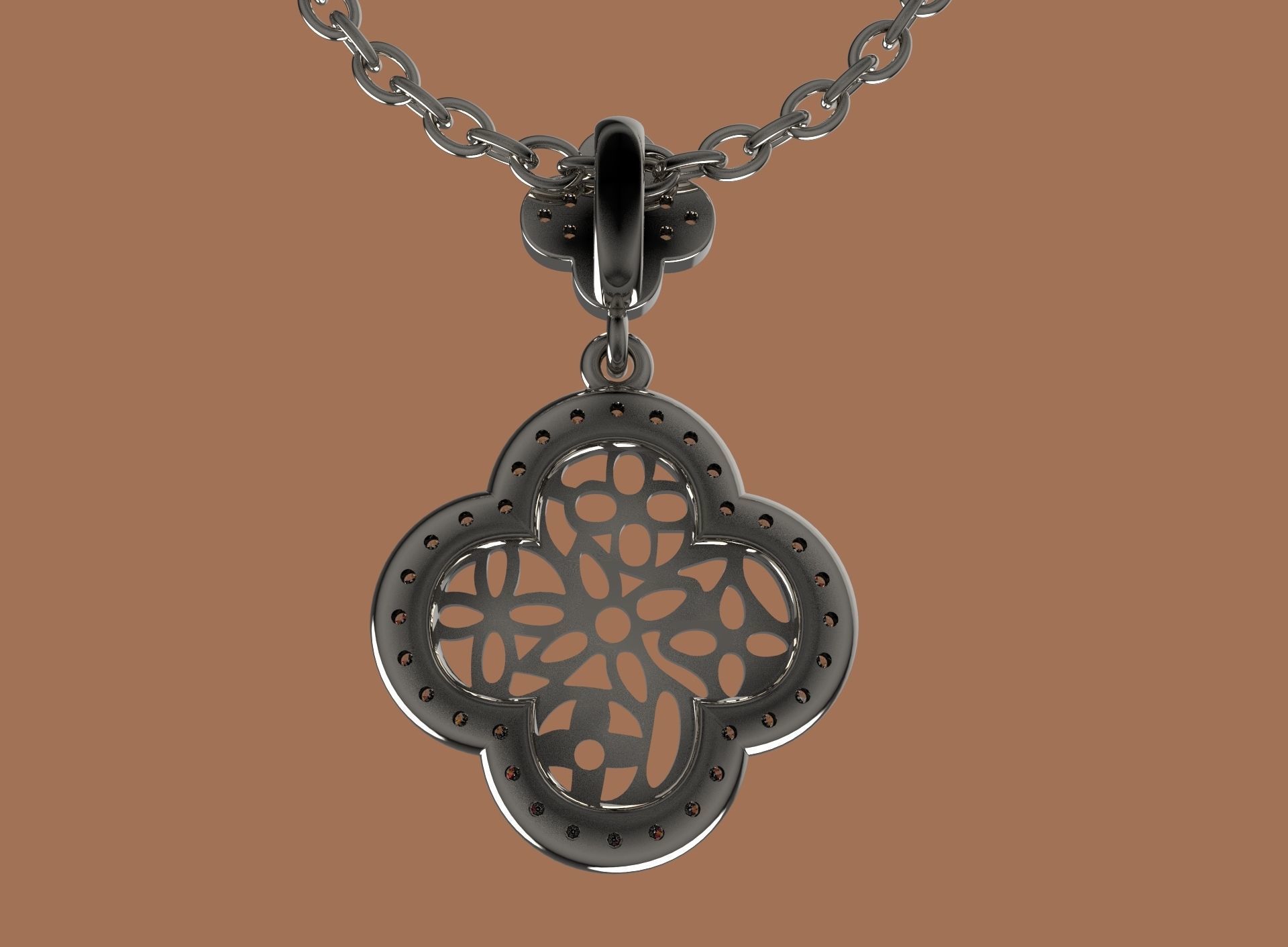 Van Cleef Pendant  3D print model_3