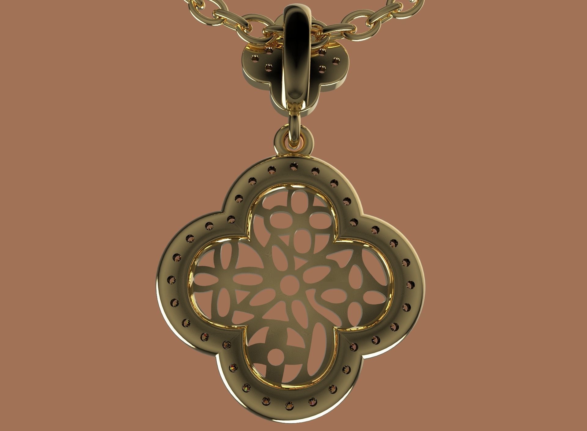 Van Cleef Pendant  3D print model_4