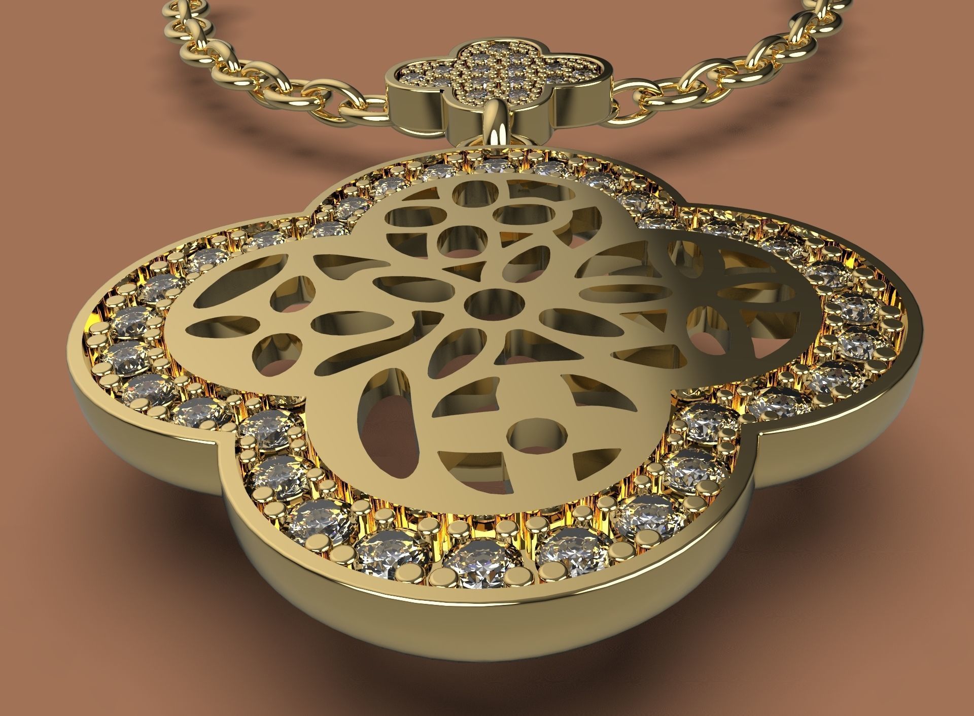 Van Cleef Pendant  3D print model_5