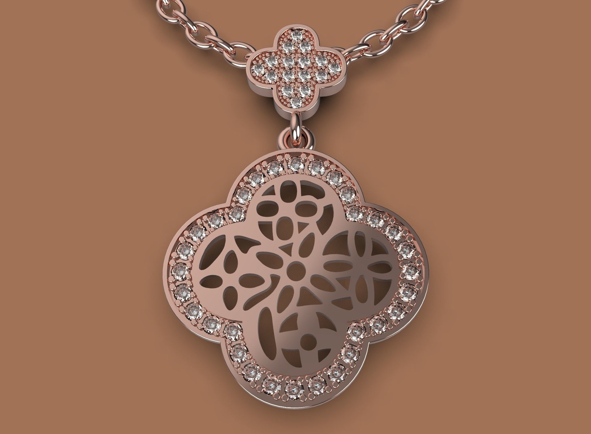 Van Cleef Pendant  3D print model_1