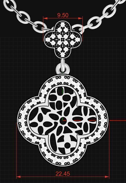 Van Cleef Pendant  3D print model_8