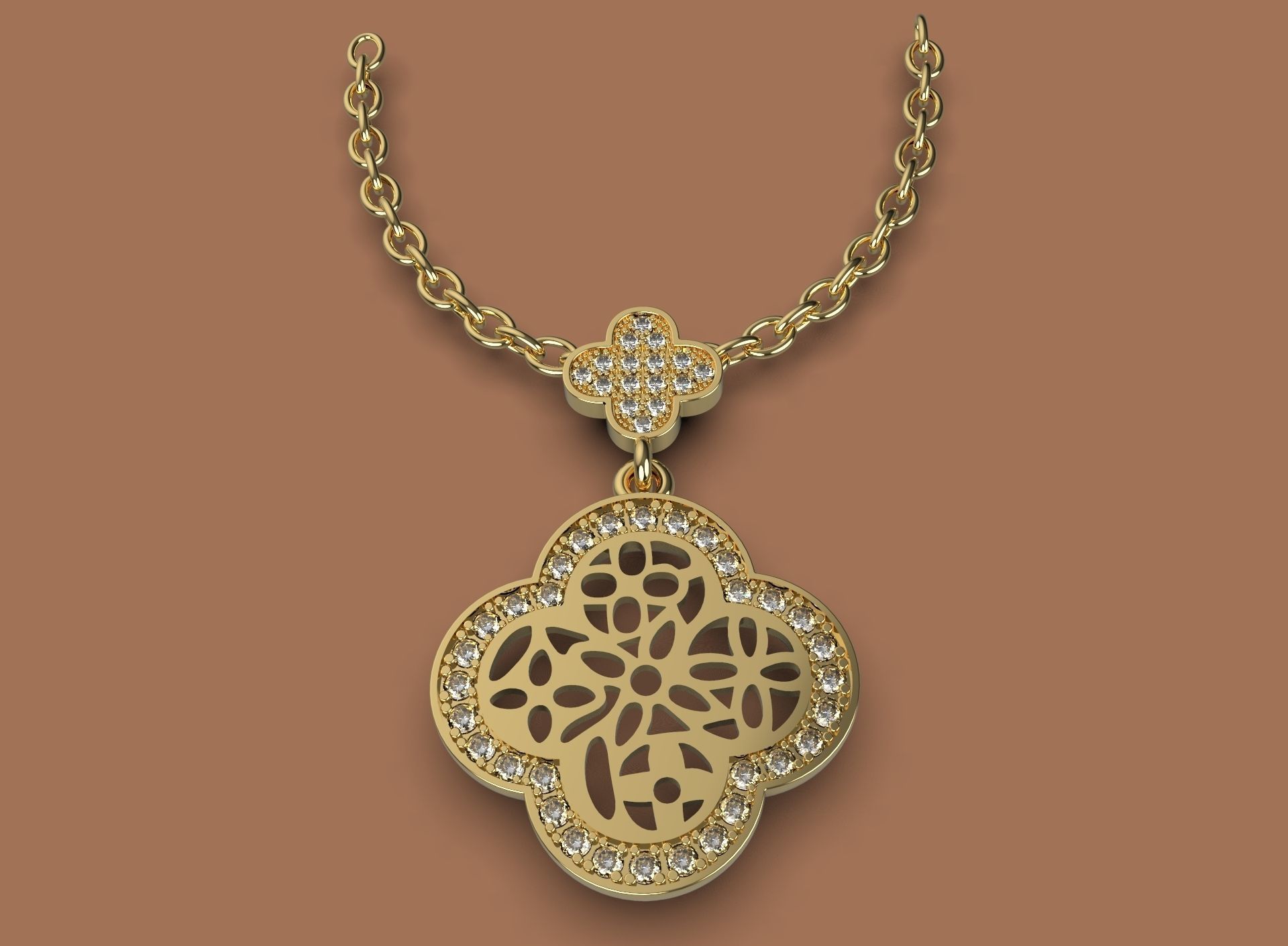 Van Cleef Pendant  3D print model_2