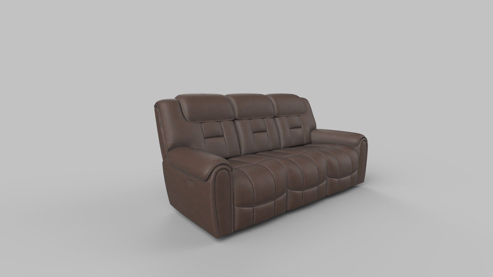 realistic sofa Low-poly 3D model_3