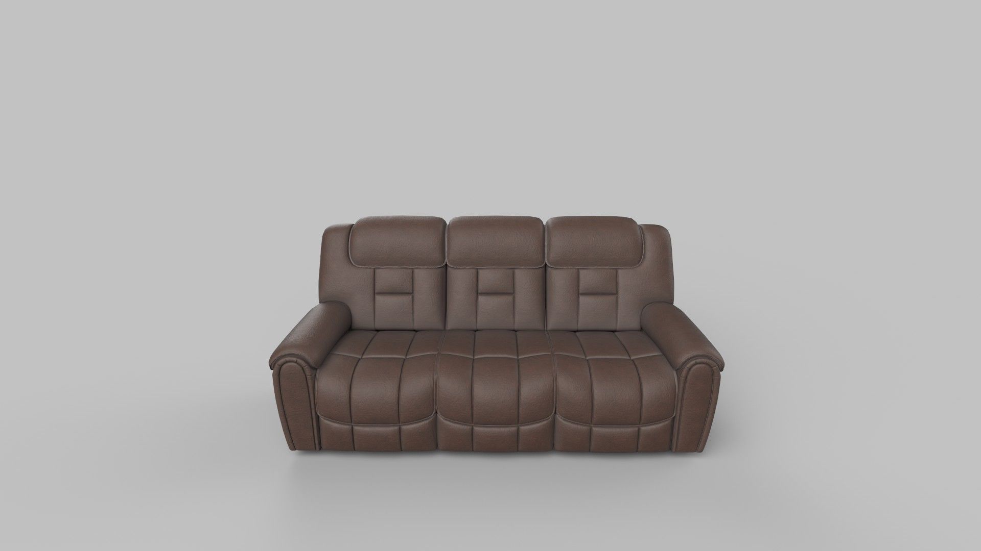realistic sofa Low-poly 3D model_1
