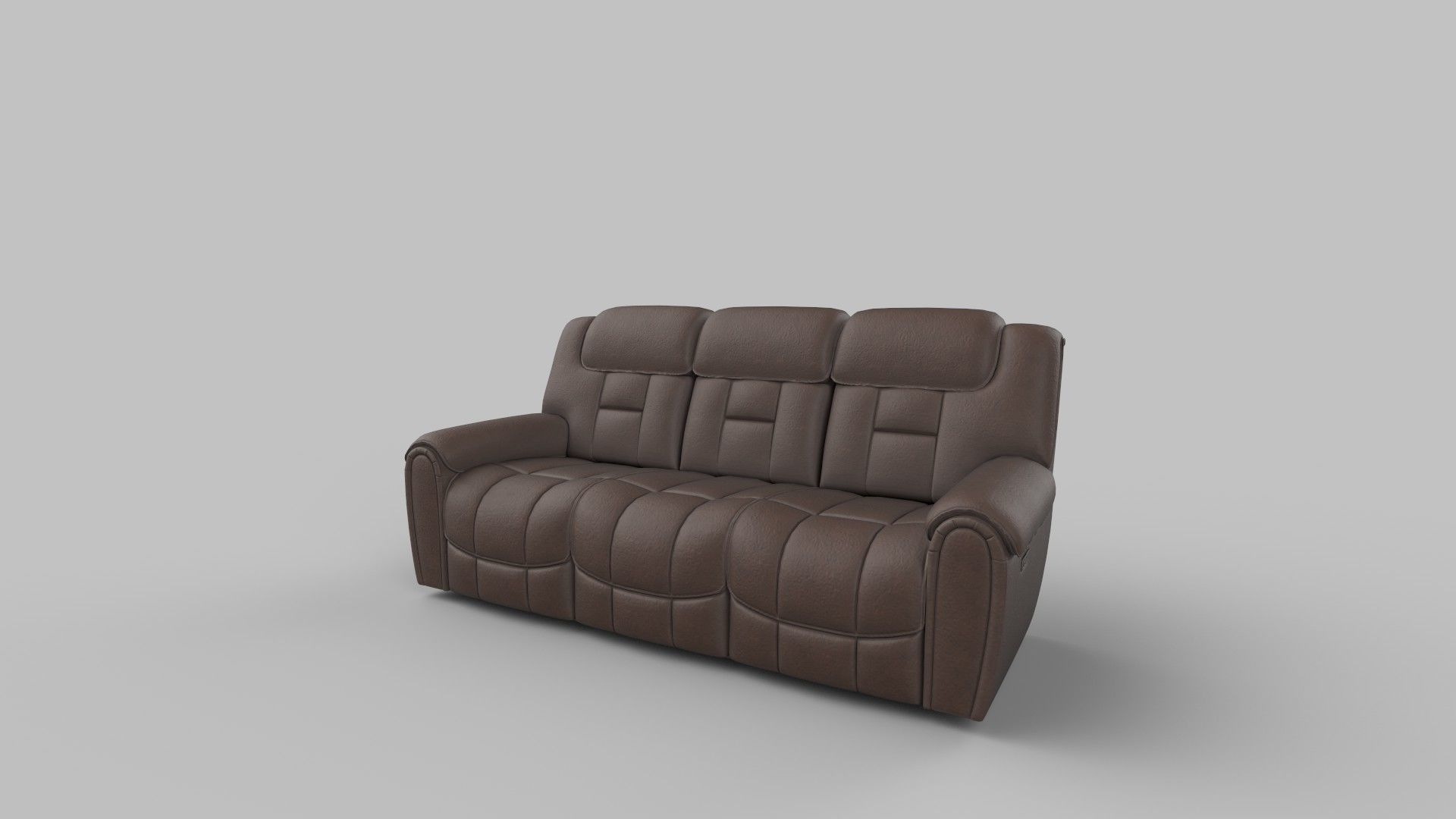 realistic sofa Low-poly 3D model_2
