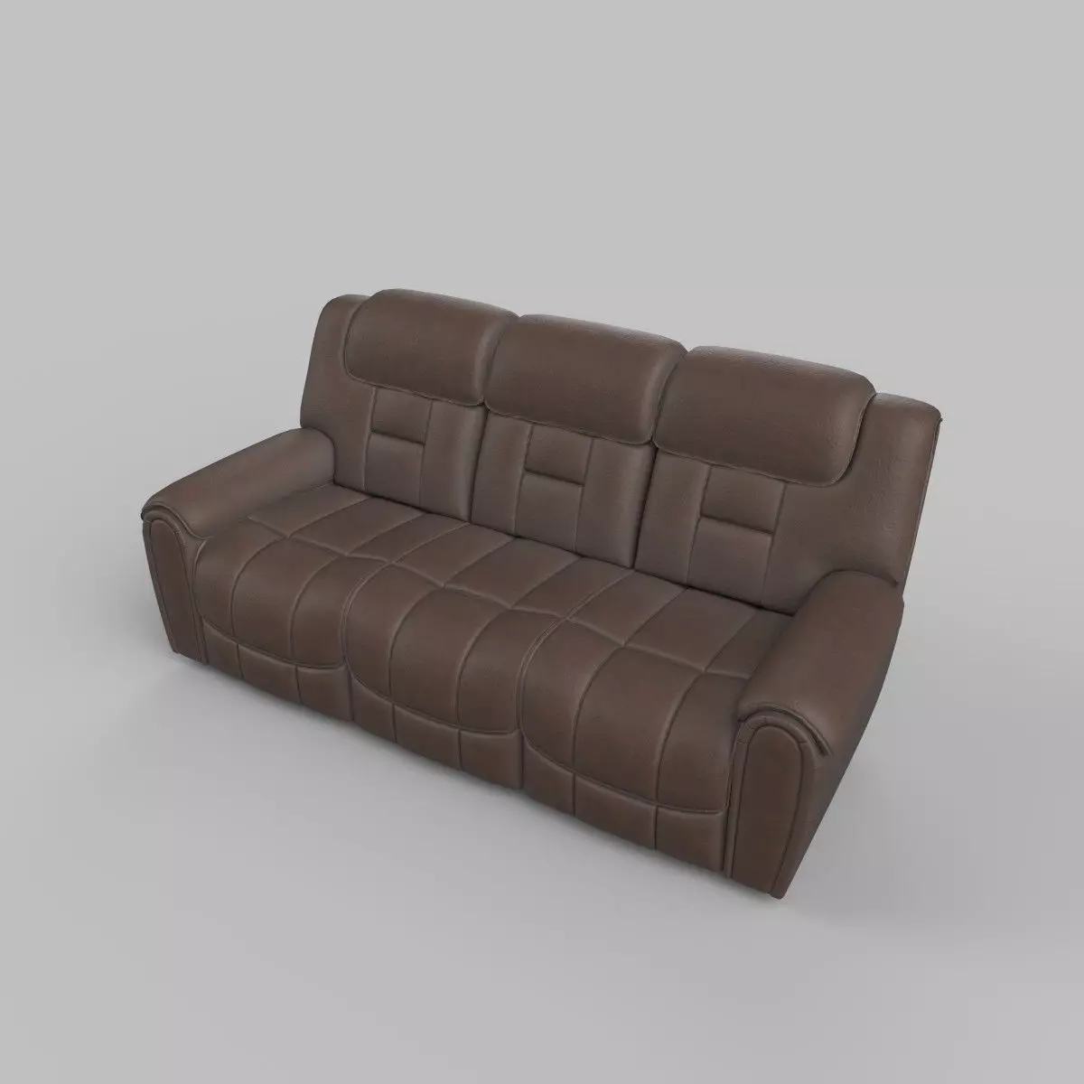realistic sofa Low-poly 3D model_0