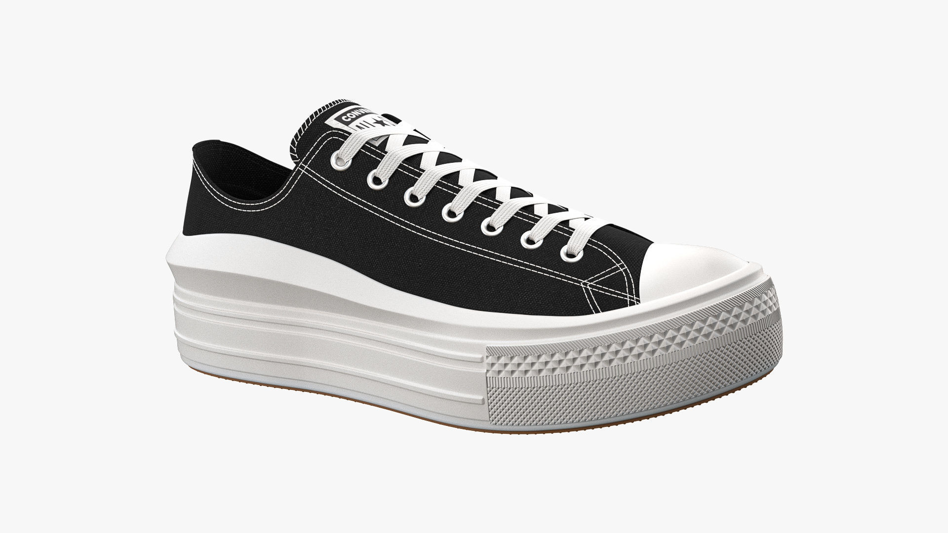 Chuck Taylor All Star Move Platform Low Top Black 3D model_8