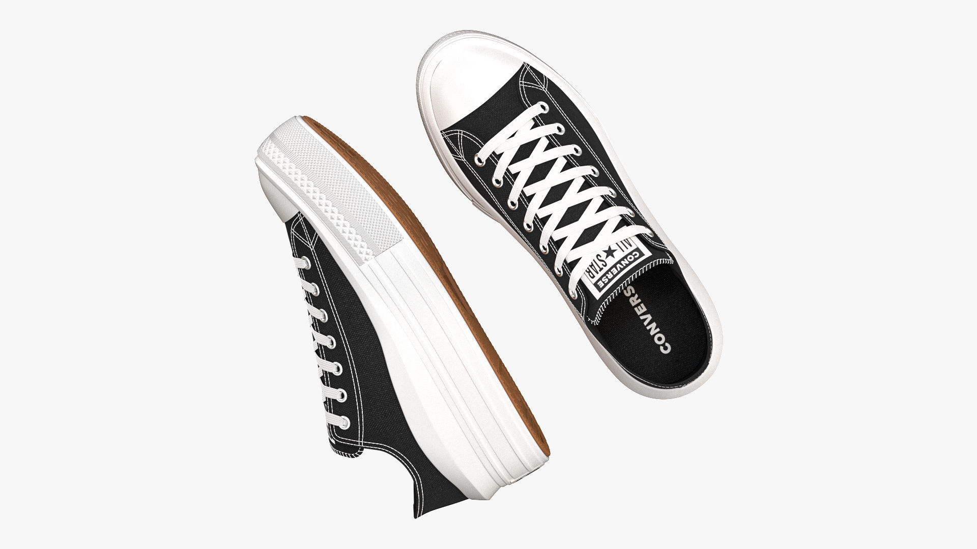 Chuck Taylor All Star Move Platform Low Top Black 3D model_1