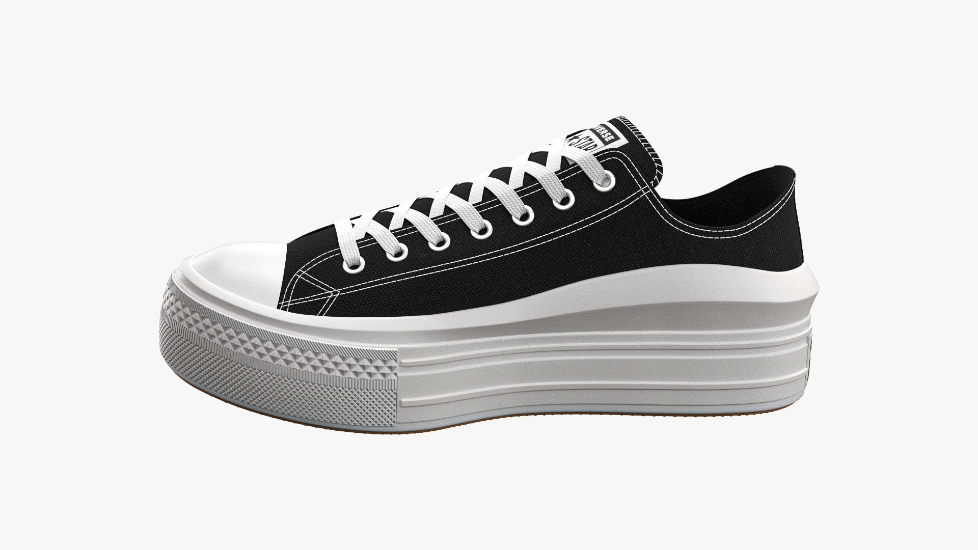 Chuck Taylor All Star Move Platform Low Top Black 3D model_6