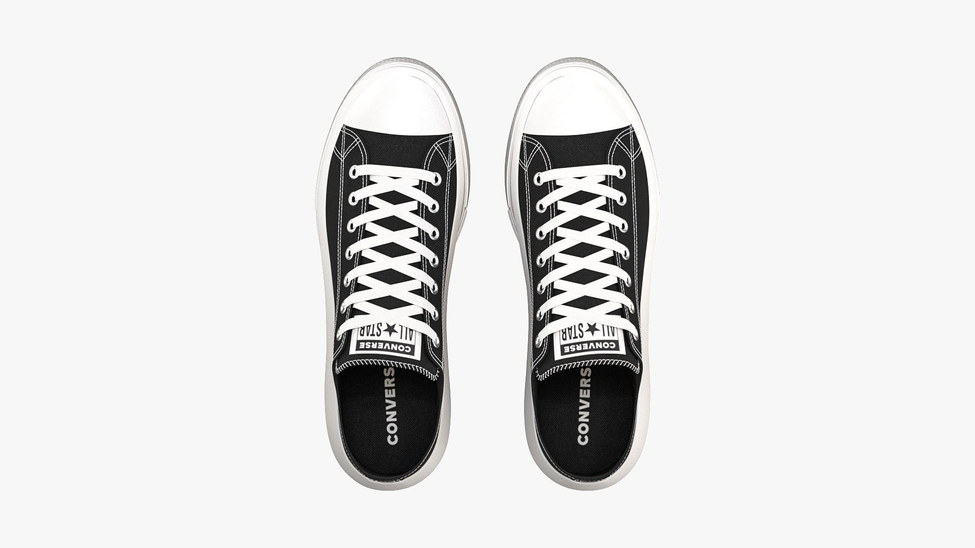Chuck Taylor All Star Move Platform Low Top Black 3D model_2