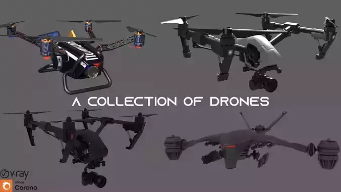 drone collection 3D model