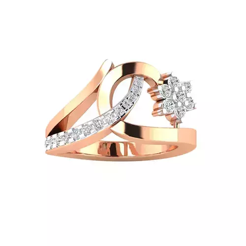 Women Star Ring STL OBJ FBX Renders Details
