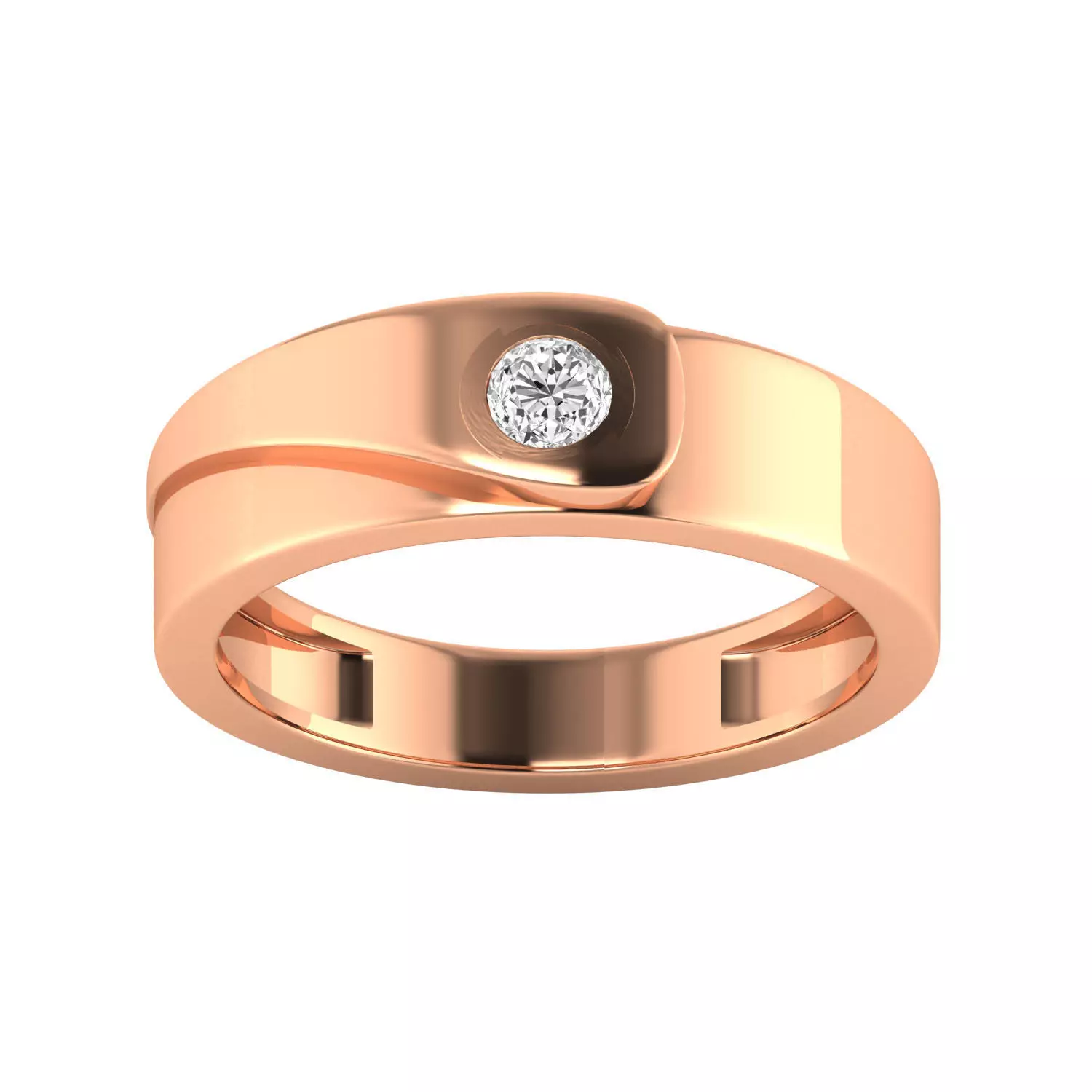 Women Solitaire Engagement Ring STL OBJ FBX Renders Details 3D print model_0