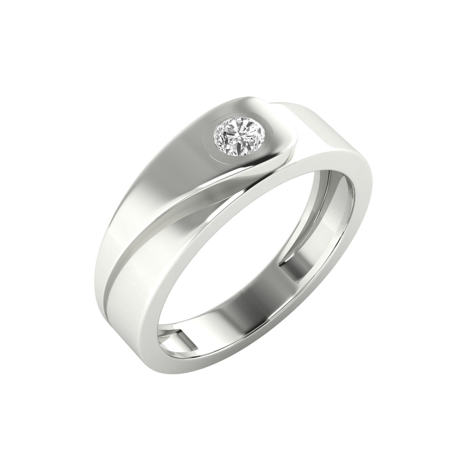 Women Solitaire Engagement Ring STL OBJ FBX Renders Details 3D print model_10