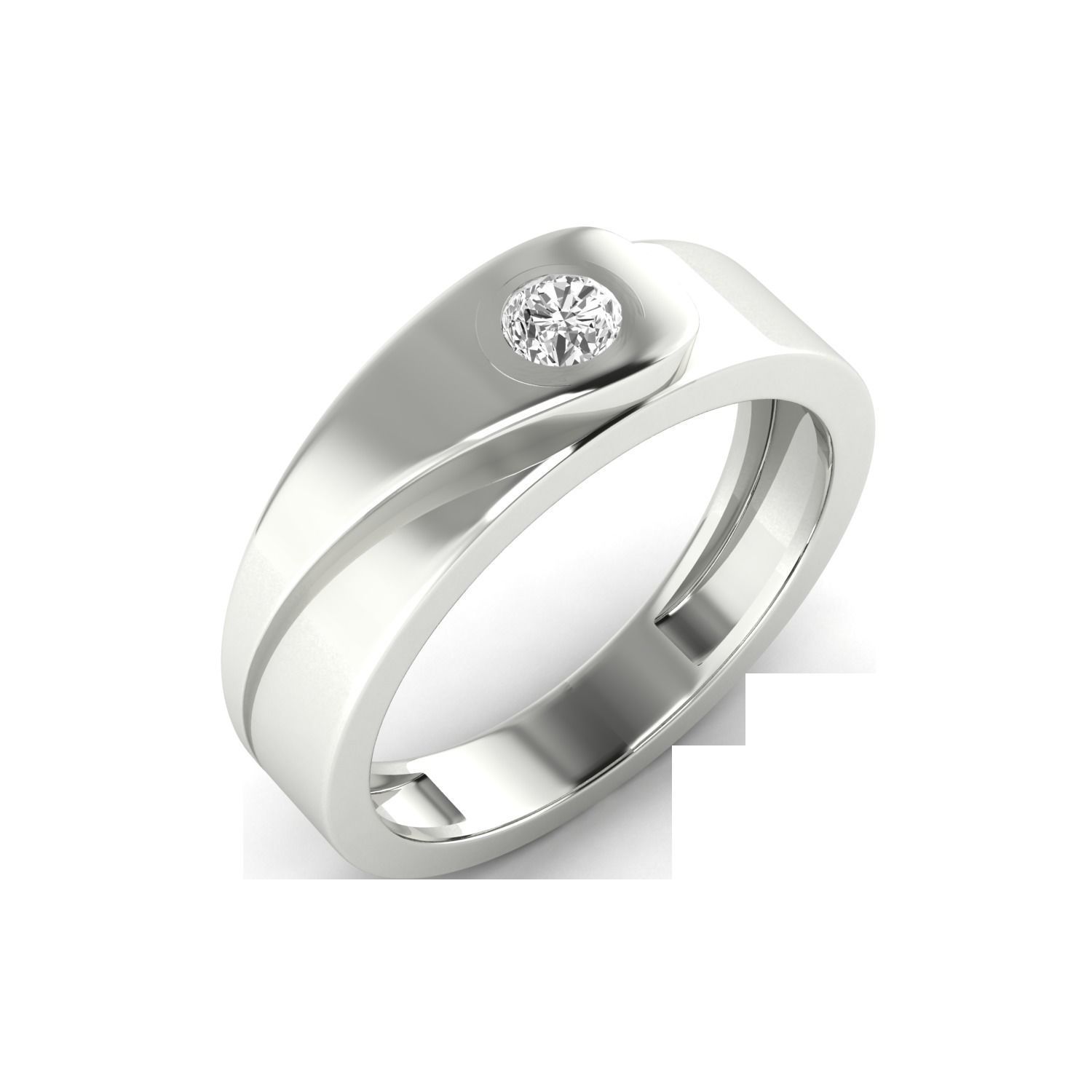 Women Solitaire Engagement Ring STL OBJ FBX Renders Details 3D print model_11