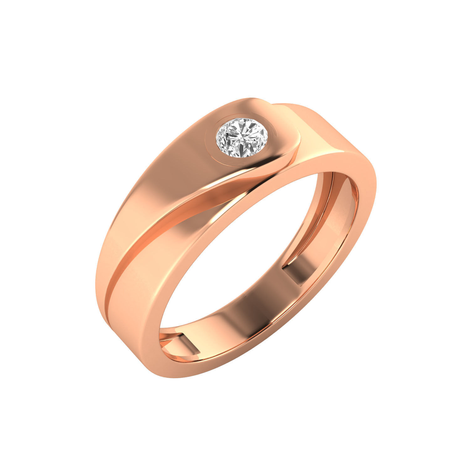 Women Solitaire Engagement Ring STL OBJ FBX Renders Details 3D print model_3