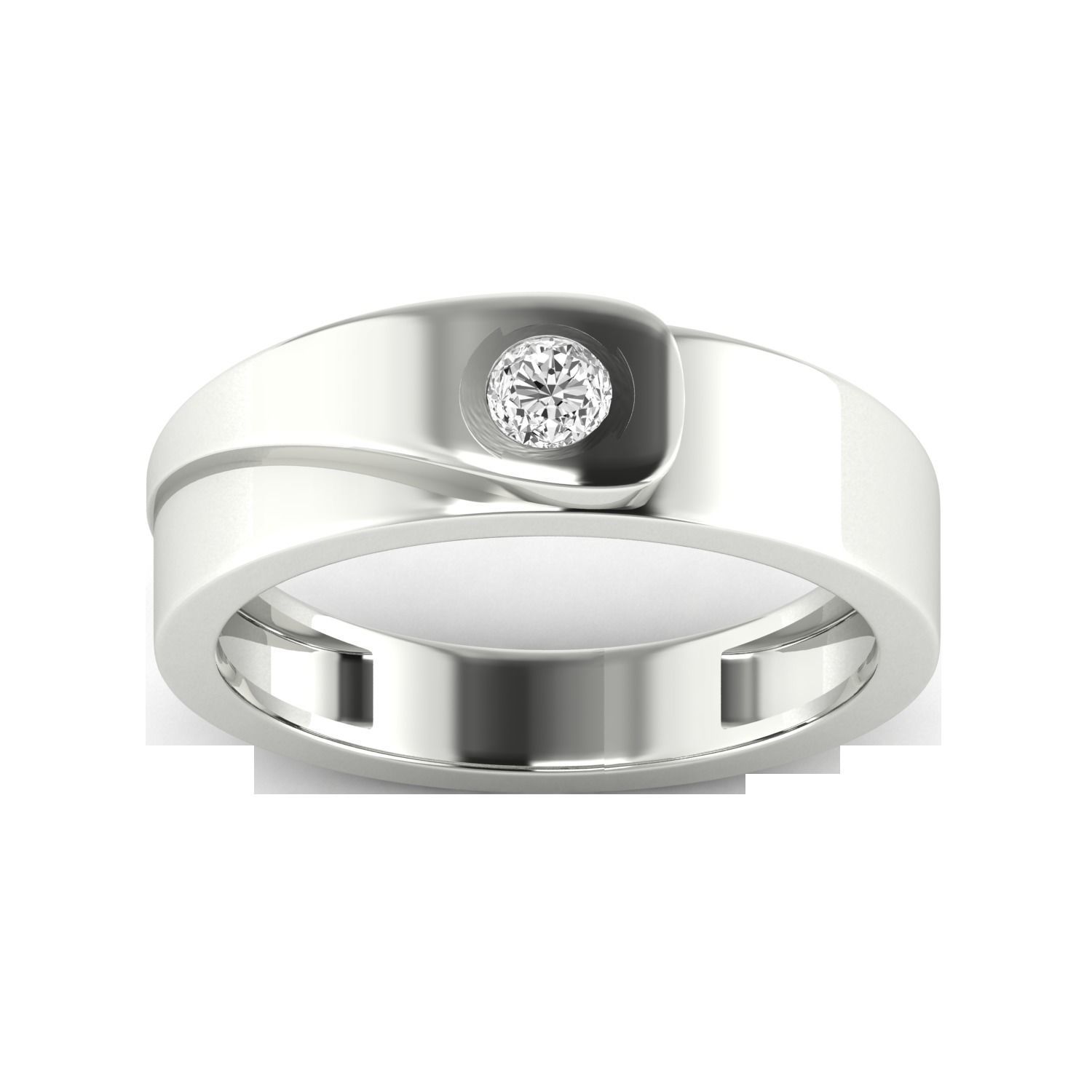 Women Solitaire Engagement Ring STL OBJ FBX Renders Details 3D print model_15