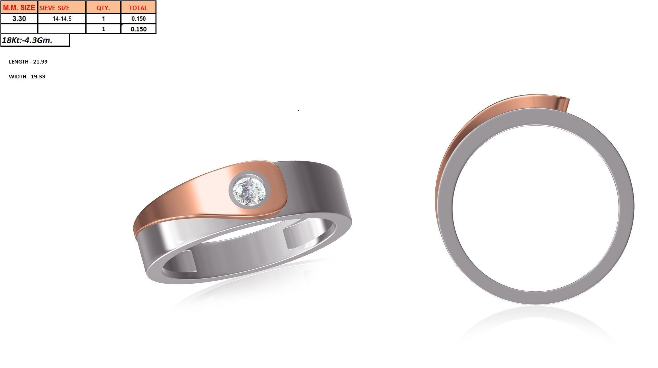 Women Solitaire Engagement Ring STL OBJ FBX Renders Details 3D print model_25