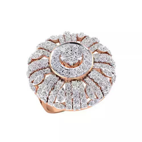 Women Coctail Ring STL OBJ FBX Renders Details 3D print model