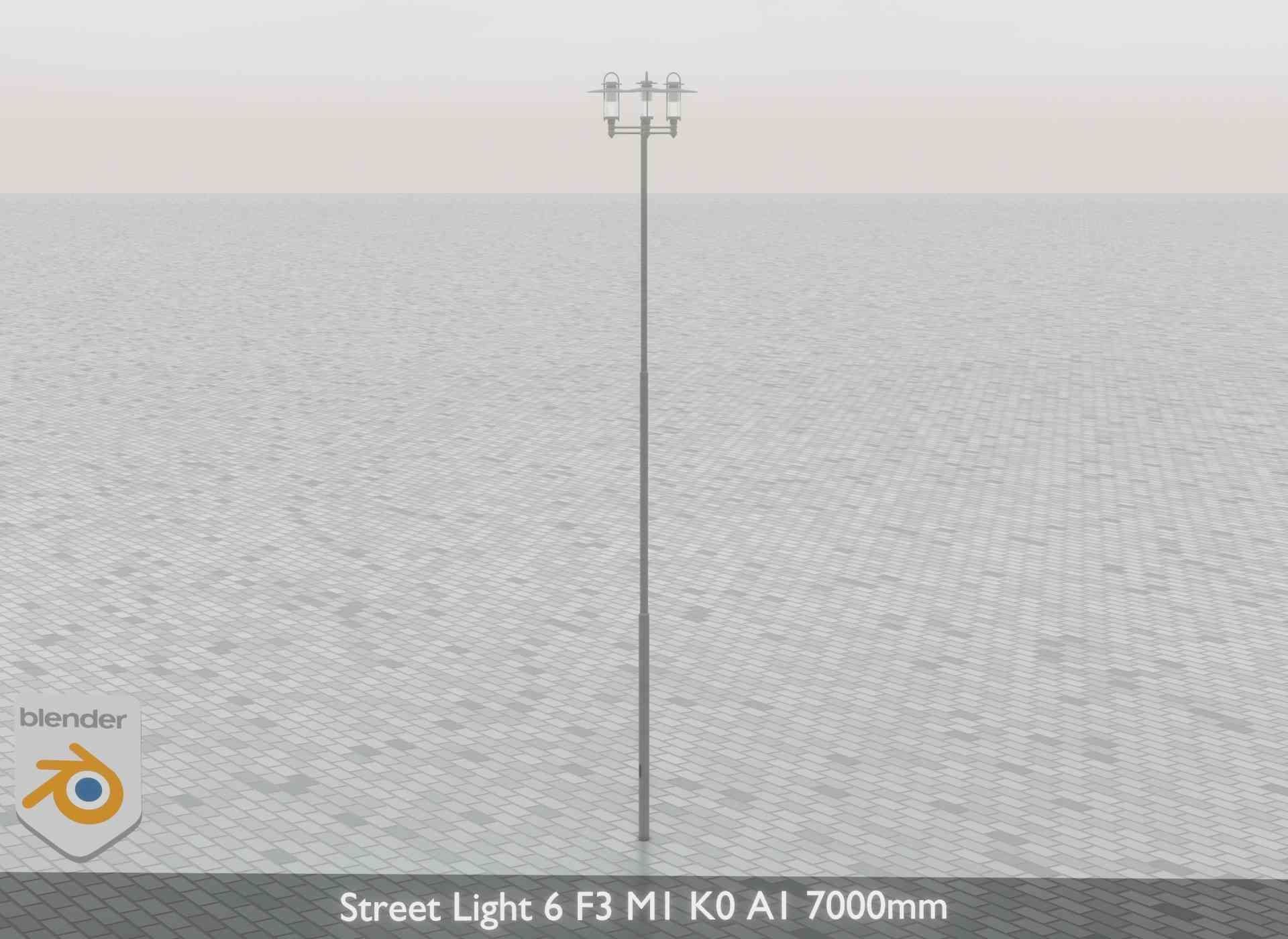 Street Light 6 F3 M1 K0 A1 7000mm Low-poly 3D model_33