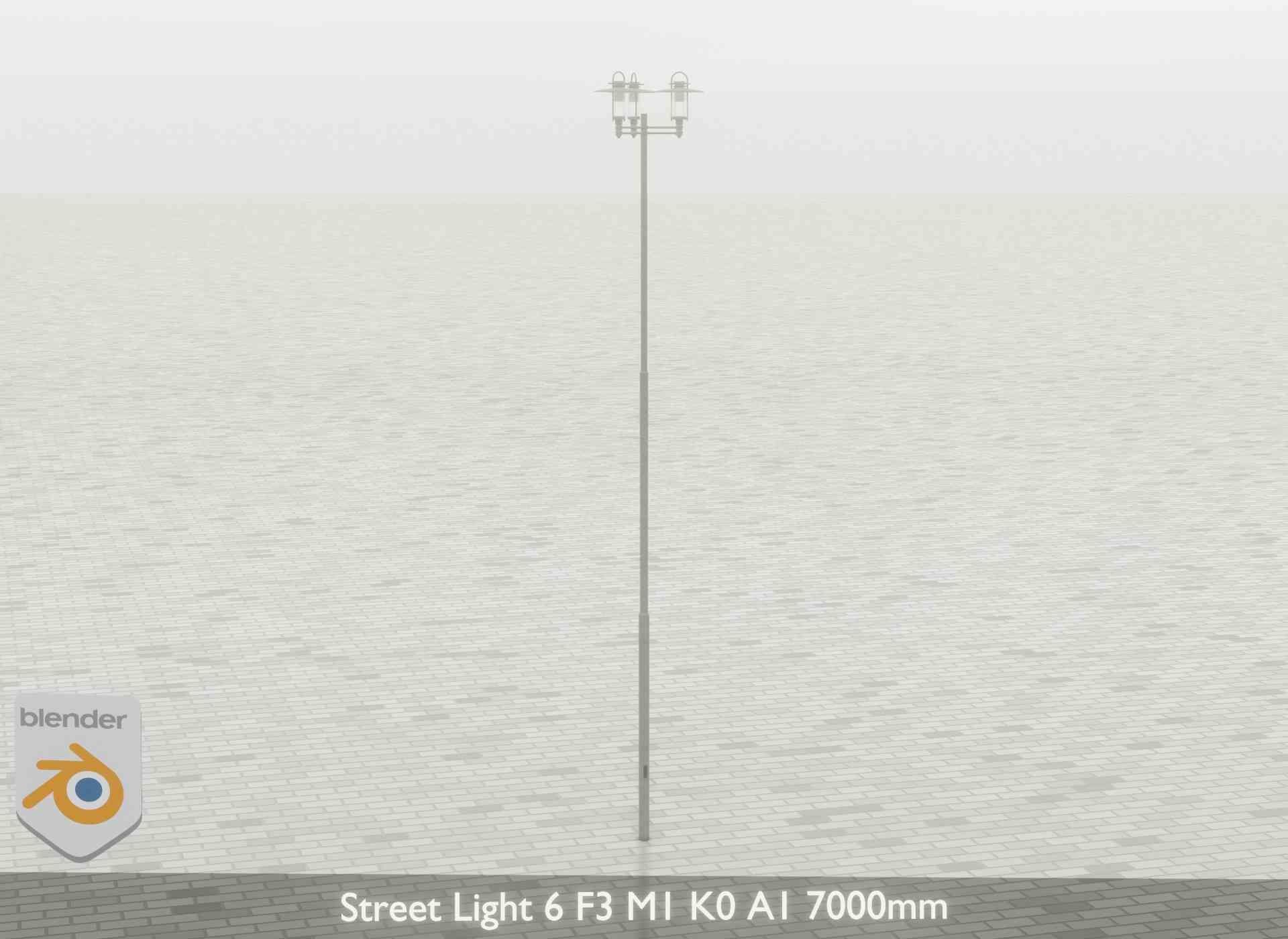 Street Light 6 F3 M1 K0 A1 7000mm Low-poly 3D model_29