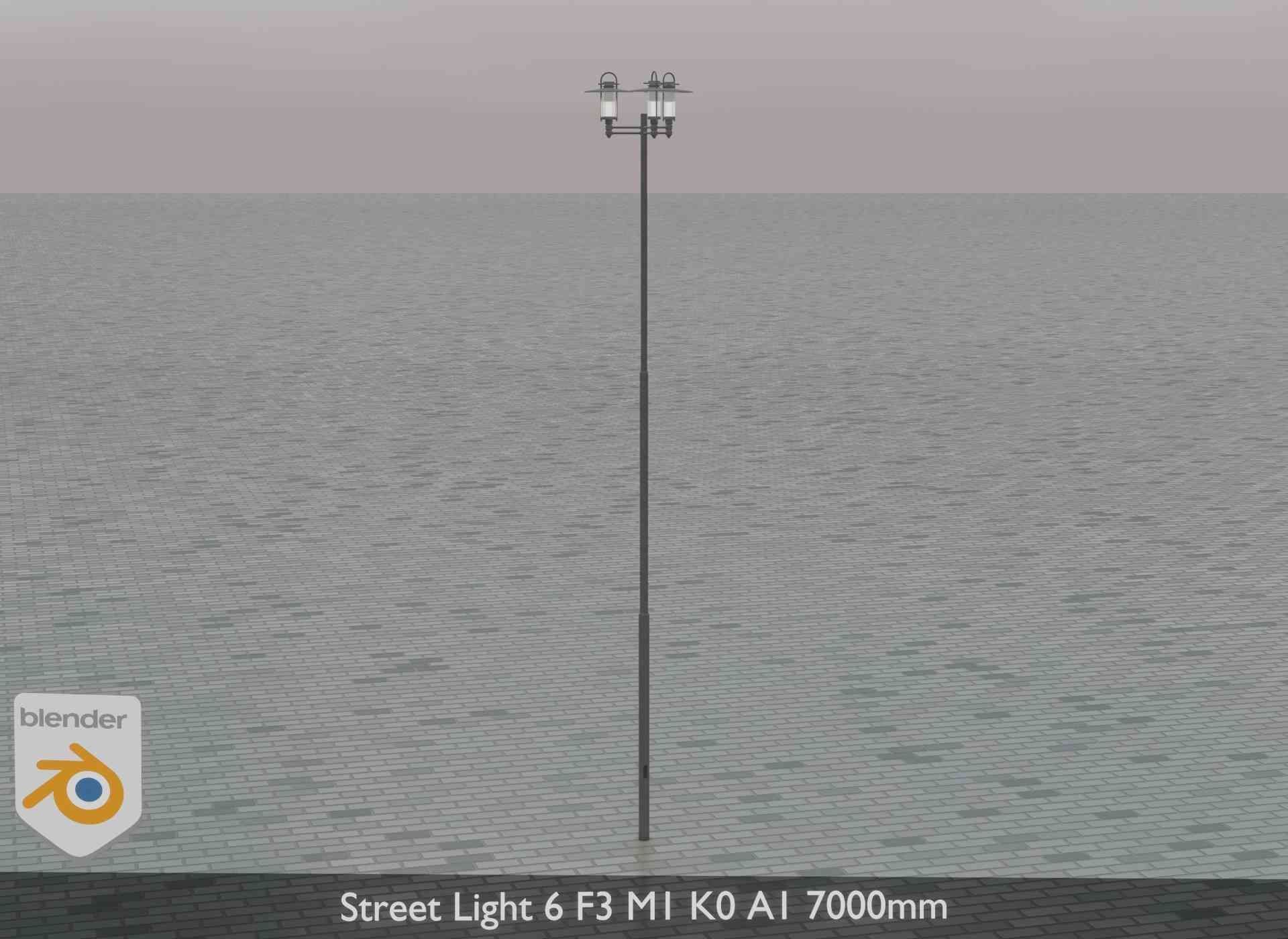 Street Light 6 F3 M1 K0 A1 7000mm Low-poly 3D model_39