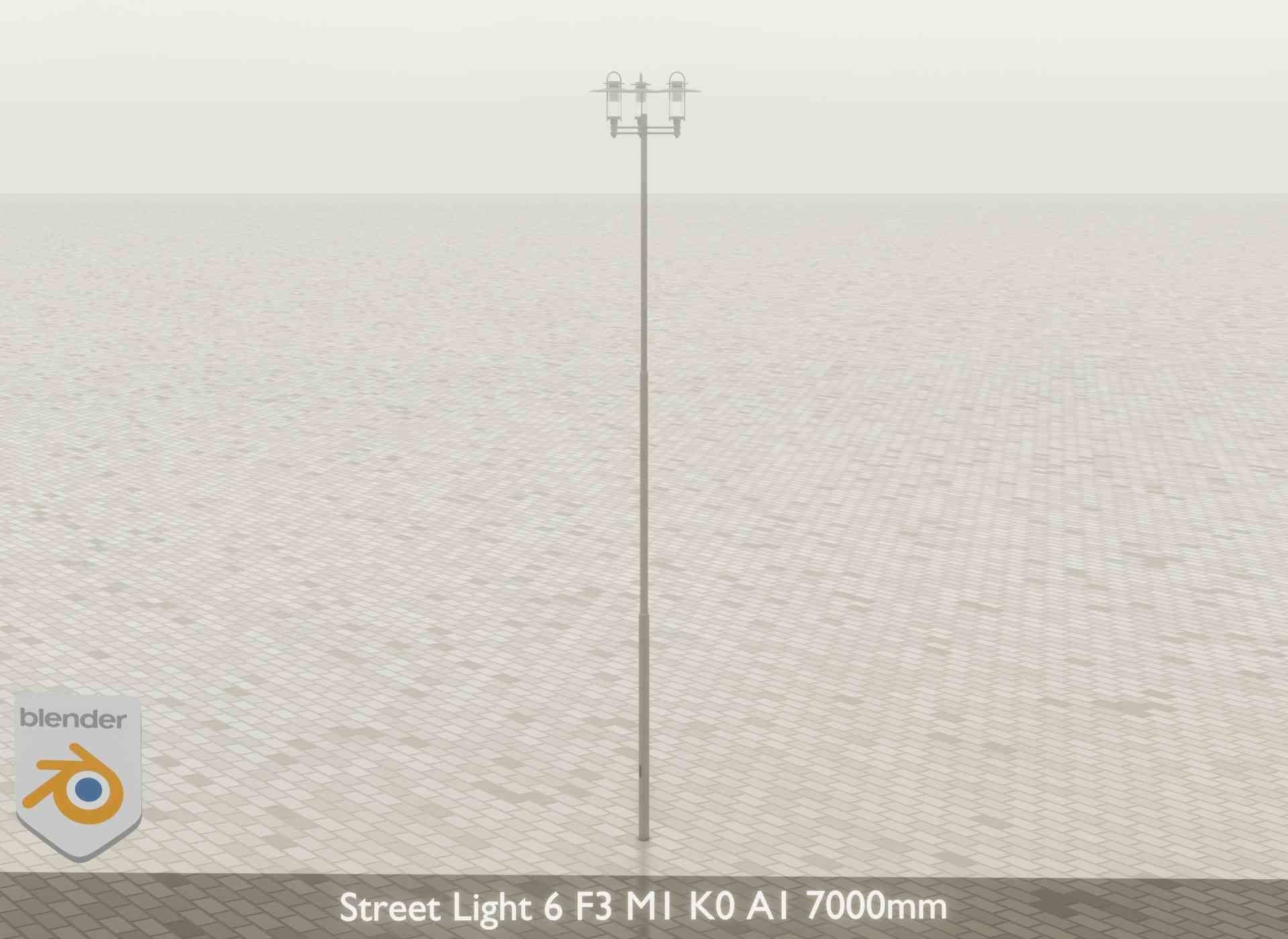 Street Light 6 F3 M1 K0 A1 7000mm Low-poly 3D model_23