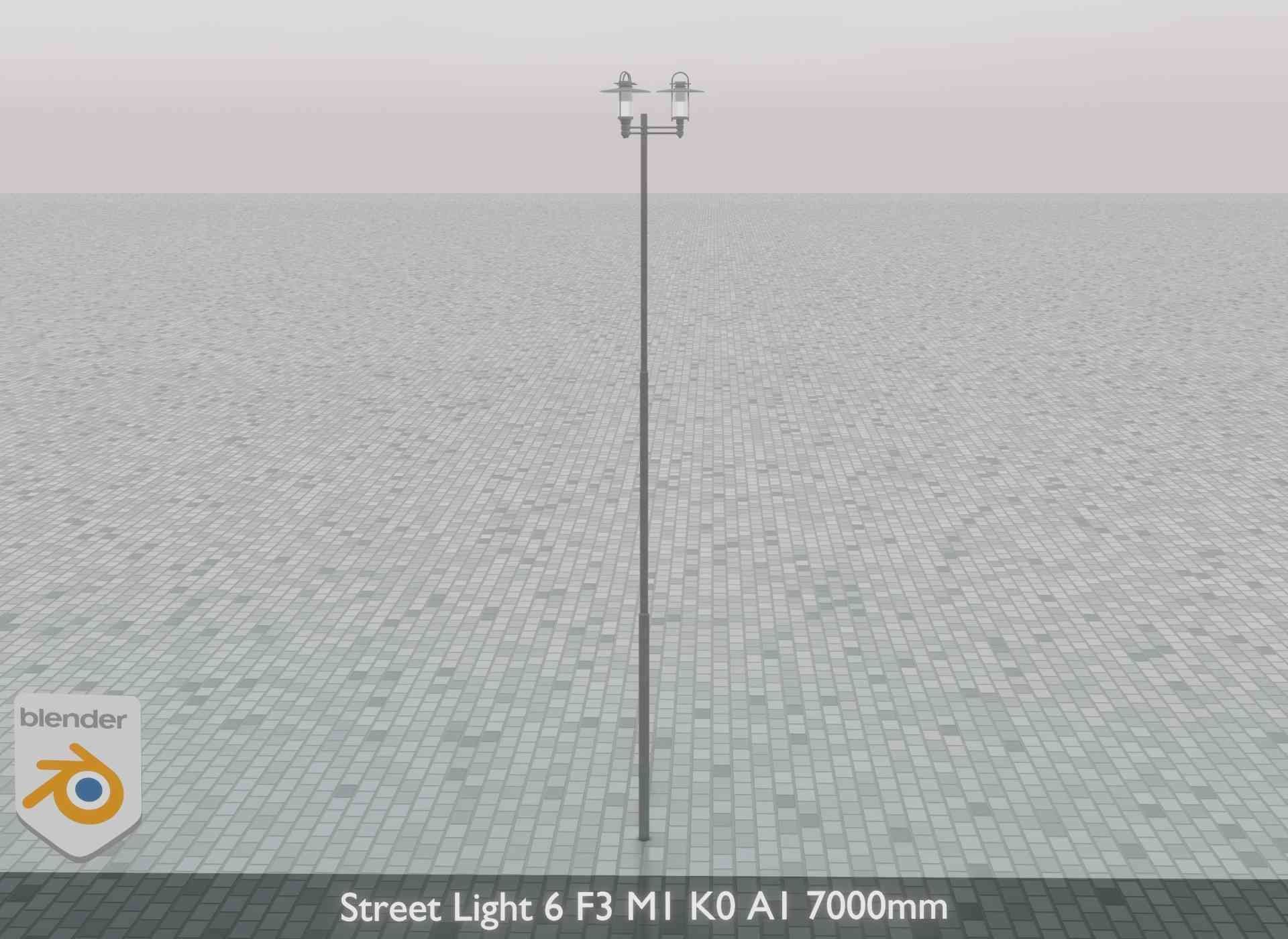 Street Light 6 F3 M1 K0 A1 7000mm Low-poly 3D model_35