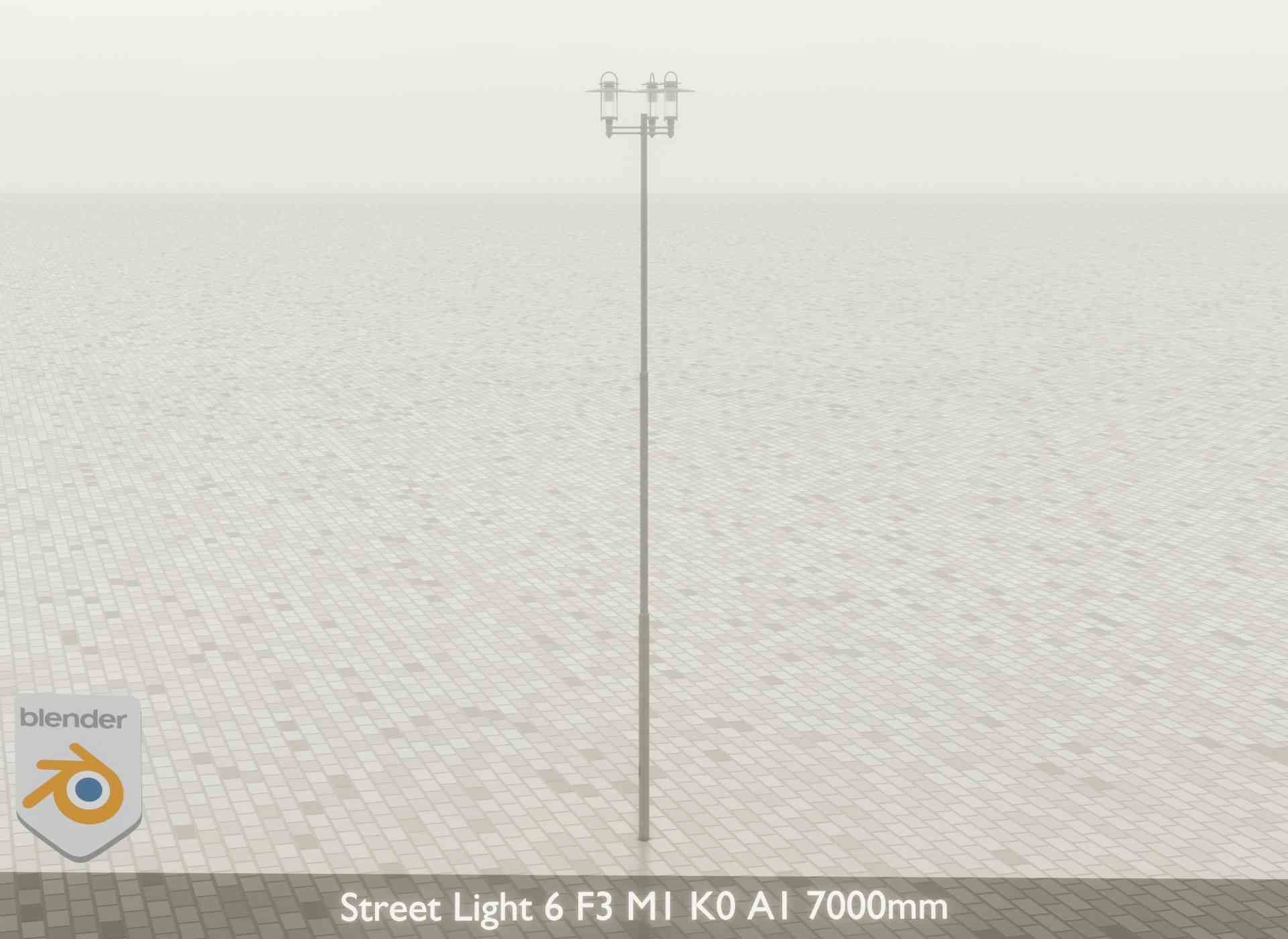 Street Light 6 F3 M1 K0 A1 7000mm Low-poly 3D model_24